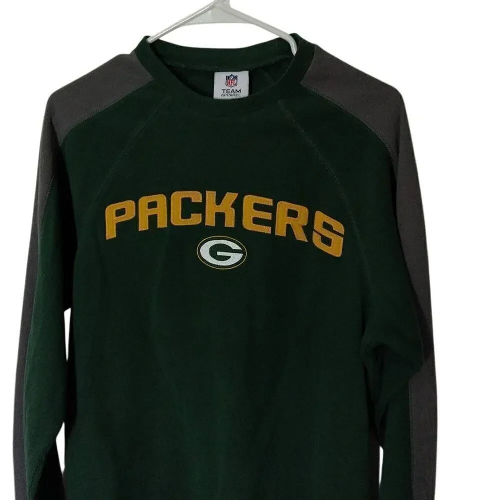 NFL Team Apparel Green Bay Packers Fleece Long sleeve shirt, Small